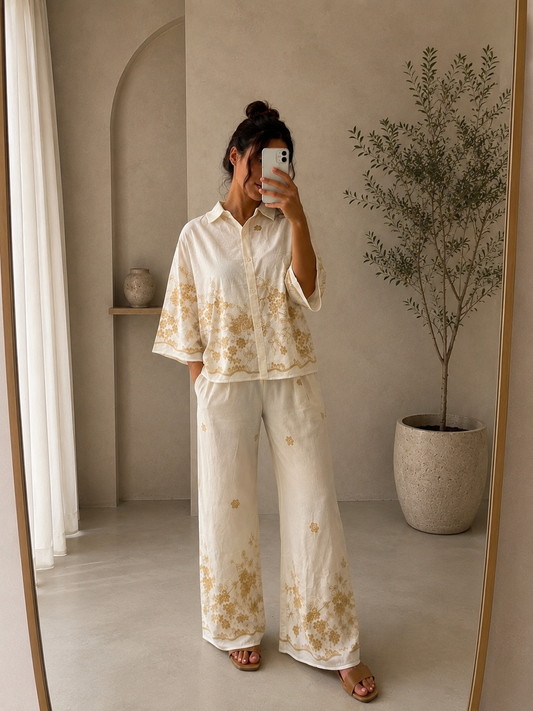 Completo Flora Beige  TAGLIA UNICA