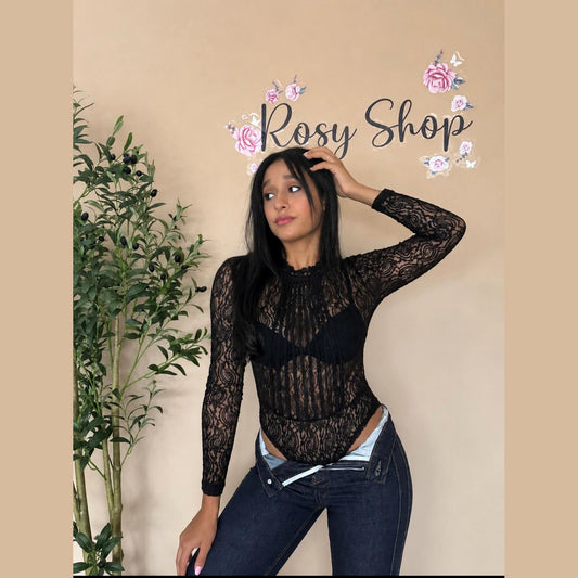 Body in pizzo elasticizzato